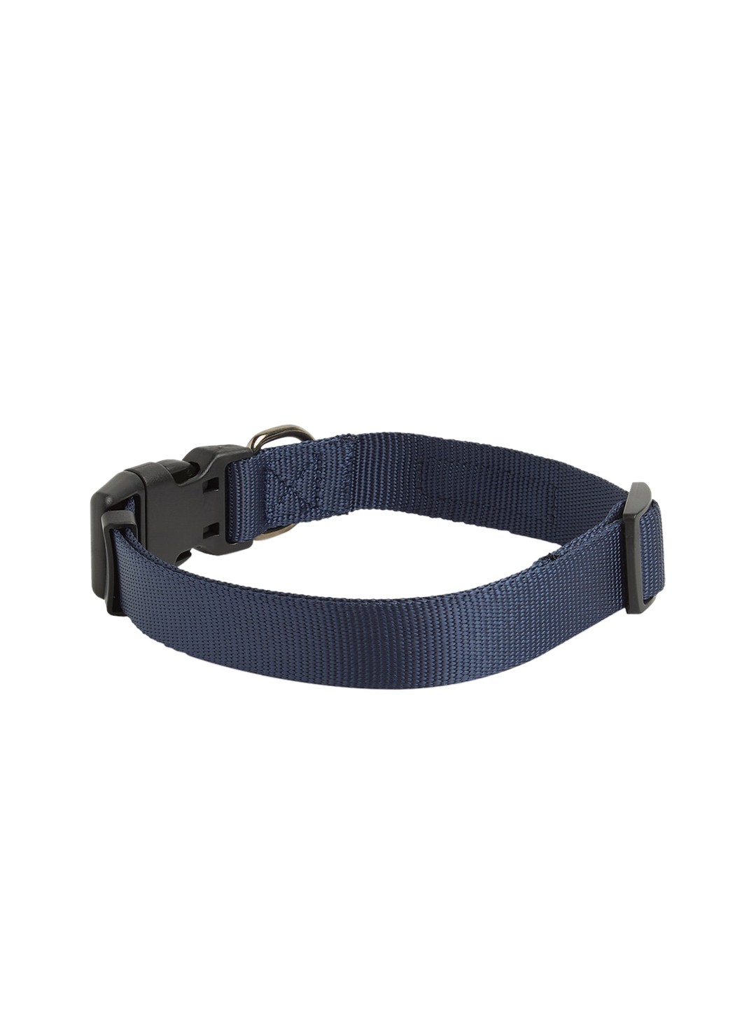 

thepawpstarco Navy Blue Self Design Dog Collar