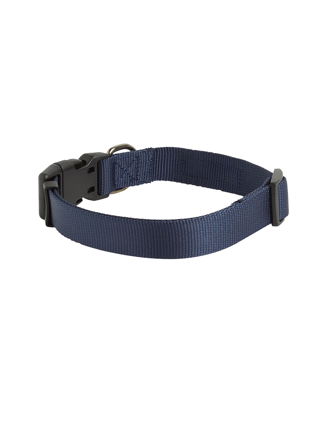 

thepawpstarco Navy-Blue Solid Dog Collar