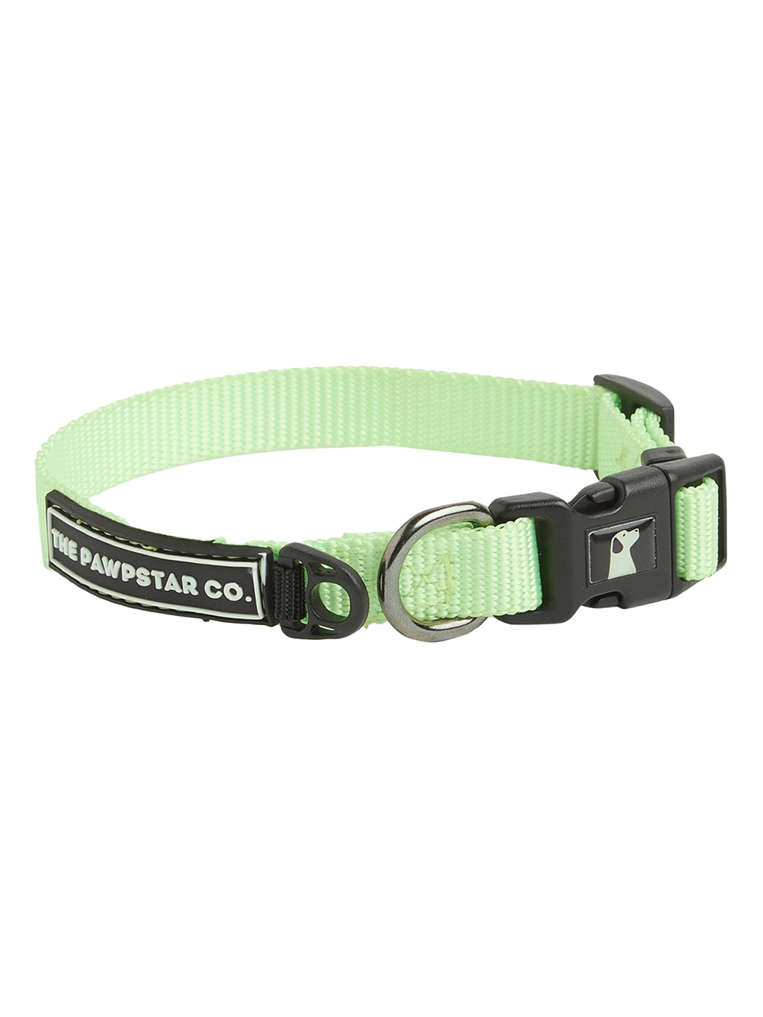 

thepawpstarco Lime Green Solid Nylon Pet Collars