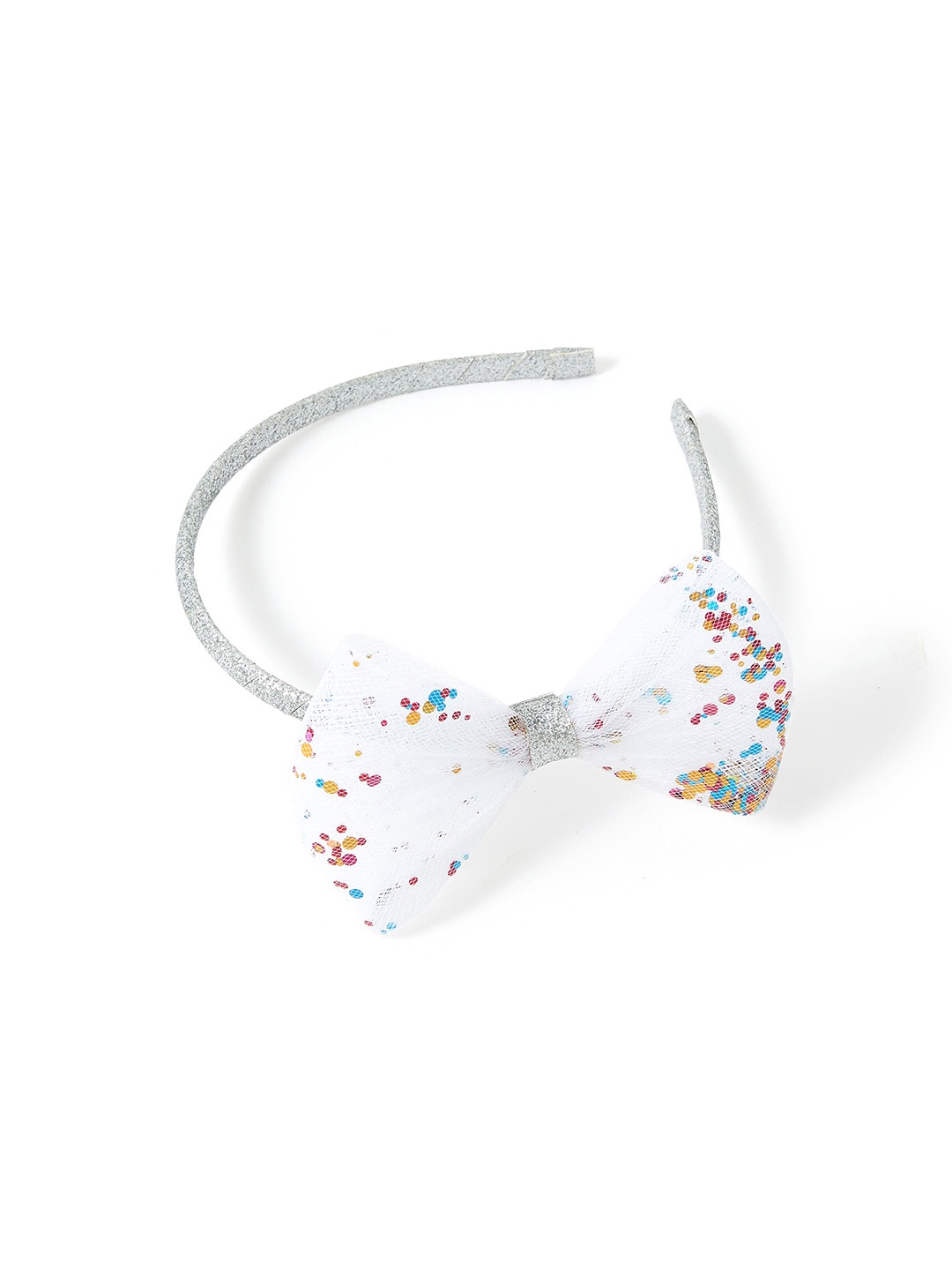 

Accessorize Girls Silver-Toned Bow Sparkle Hairband