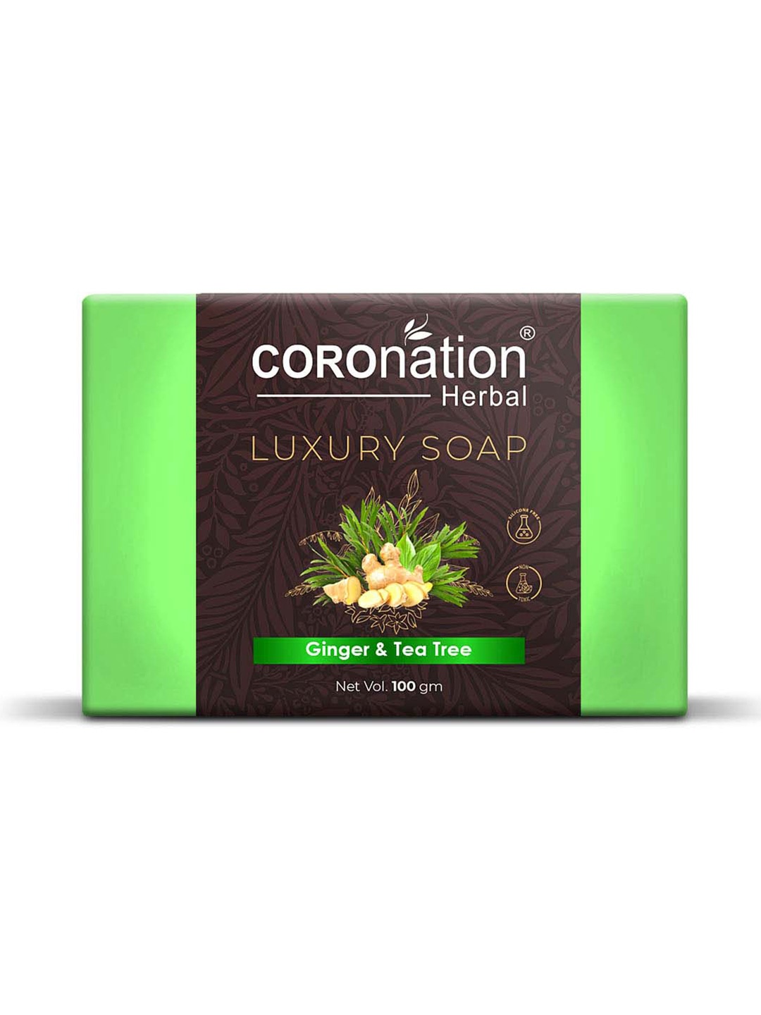 

COROnation Herbal Ginger & Tea Tree Luxury Soap - 100g, Green