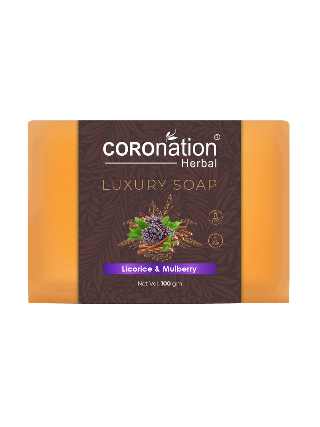 

COROnation Herbal Licorice & Mulberry Luxury Soap - 100 g, Orange
