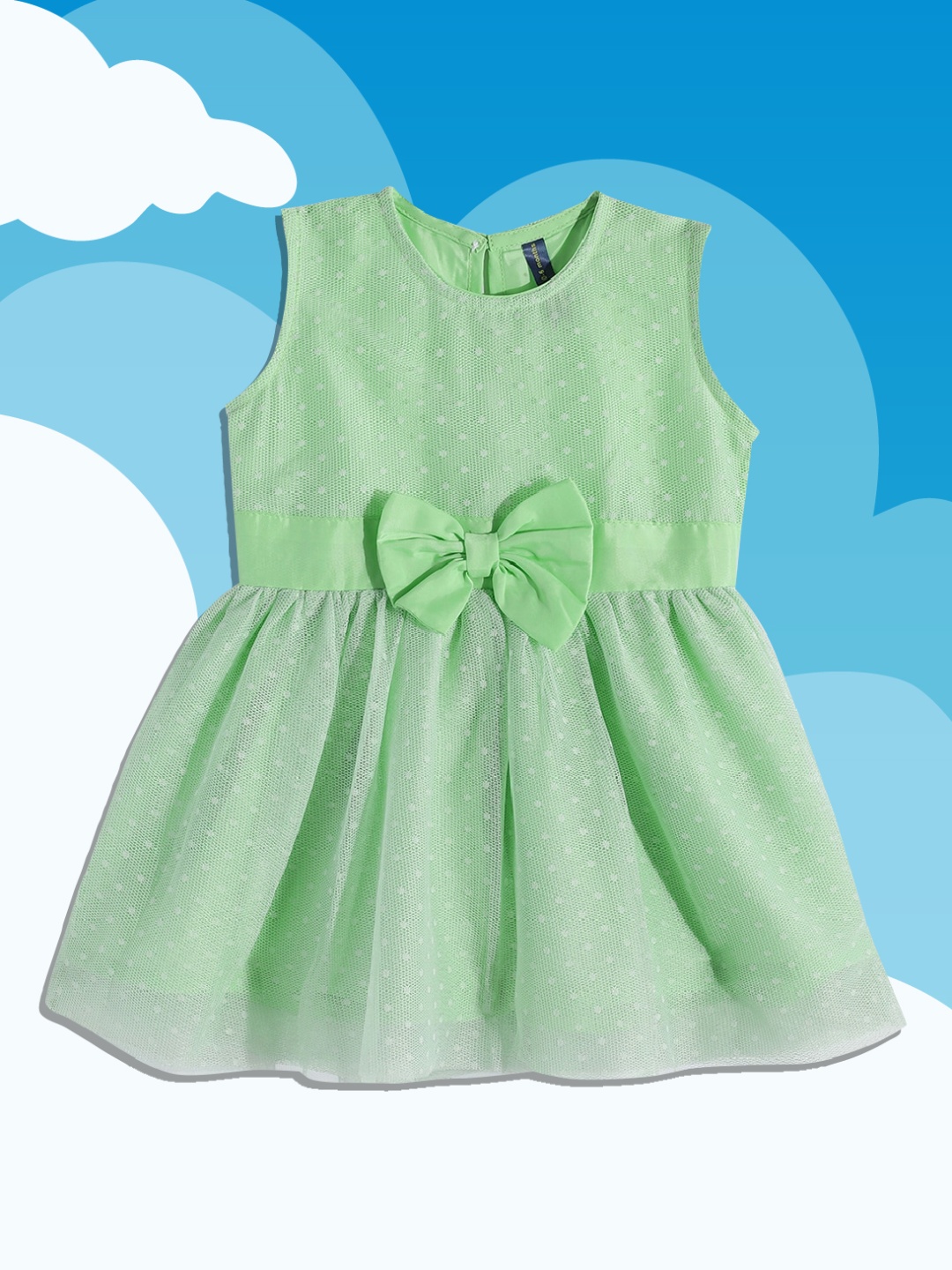 

YK Infant Girls Green A-Line Dress