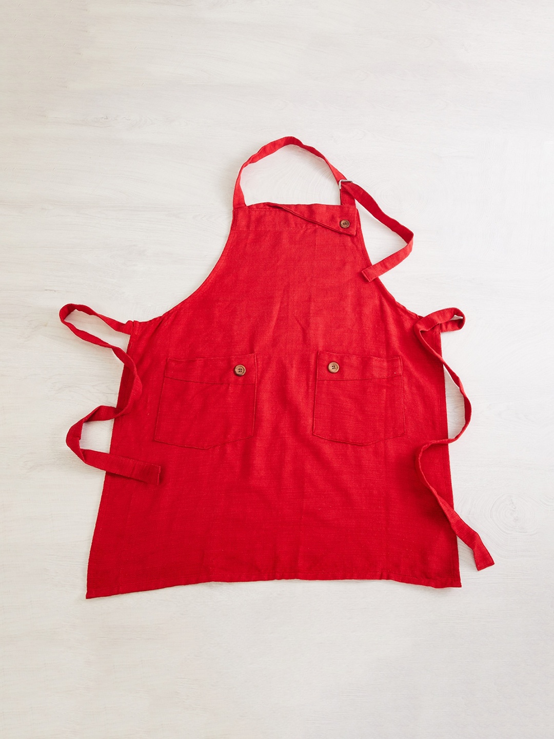 

Home Centre Red Solid Cotton Apron