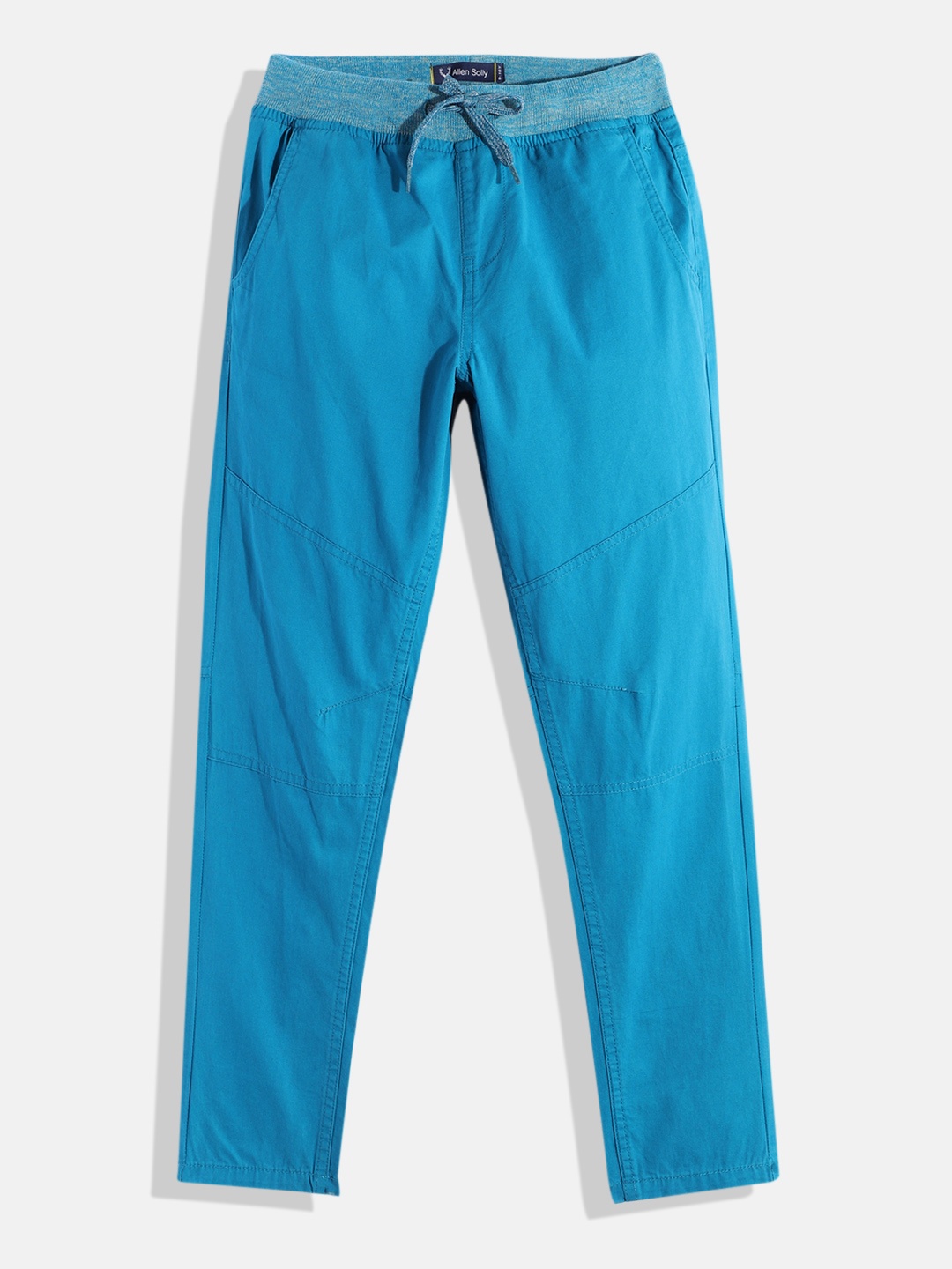 

Allen Solly Junior Boys Solid Regular Fit Pure Cotton Trousers, Blue