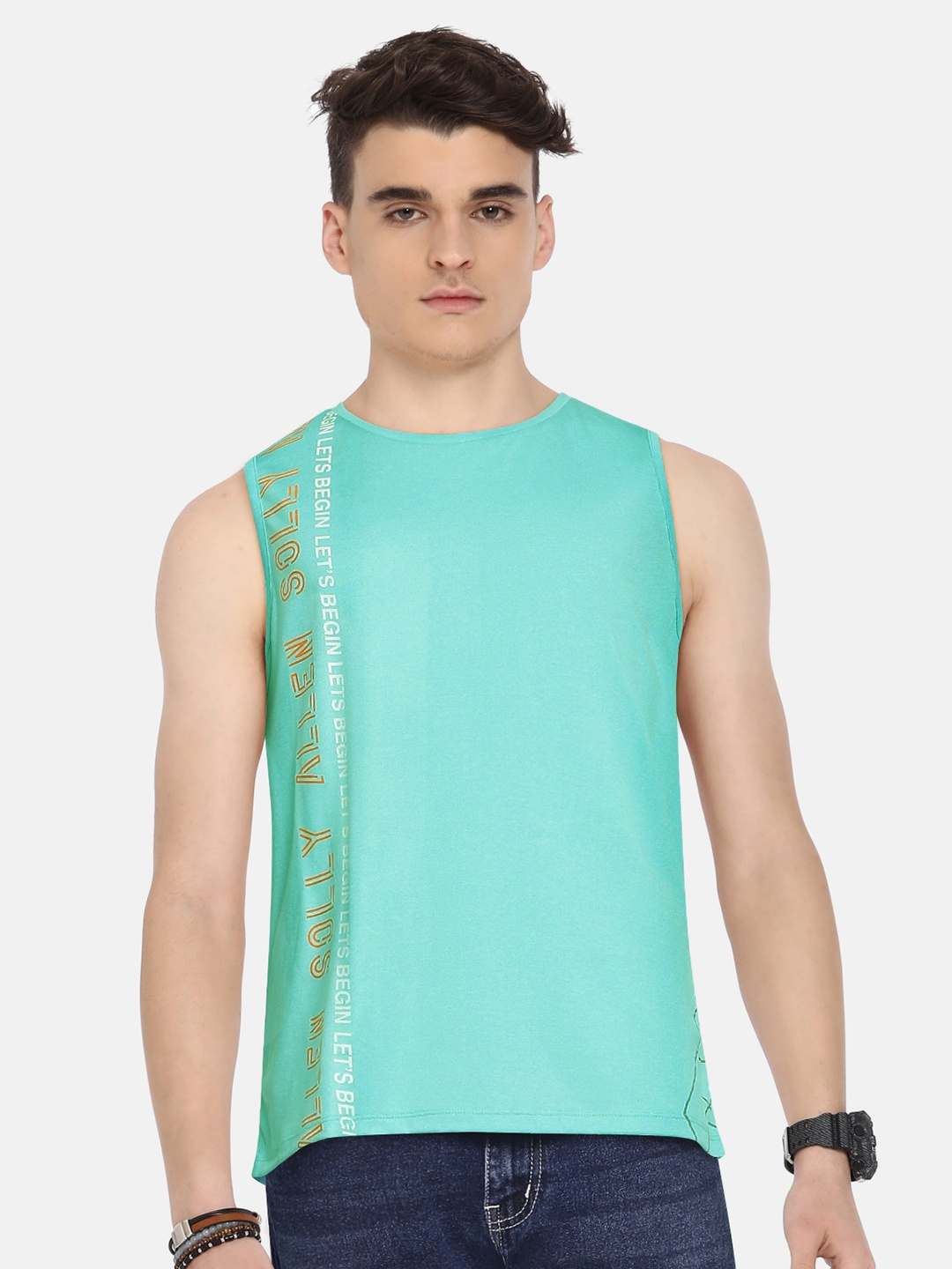 

Allen Solly Junior Boys Blue Typography Printed T-shirt