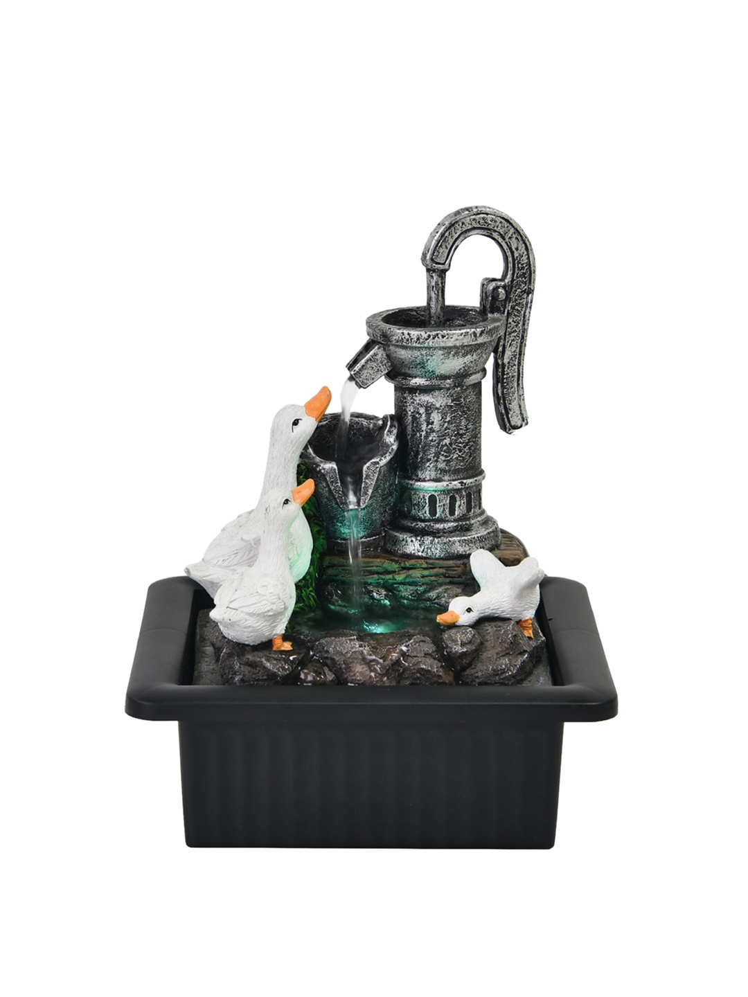

Home Centre Black Polyresin Duck Family Fountains