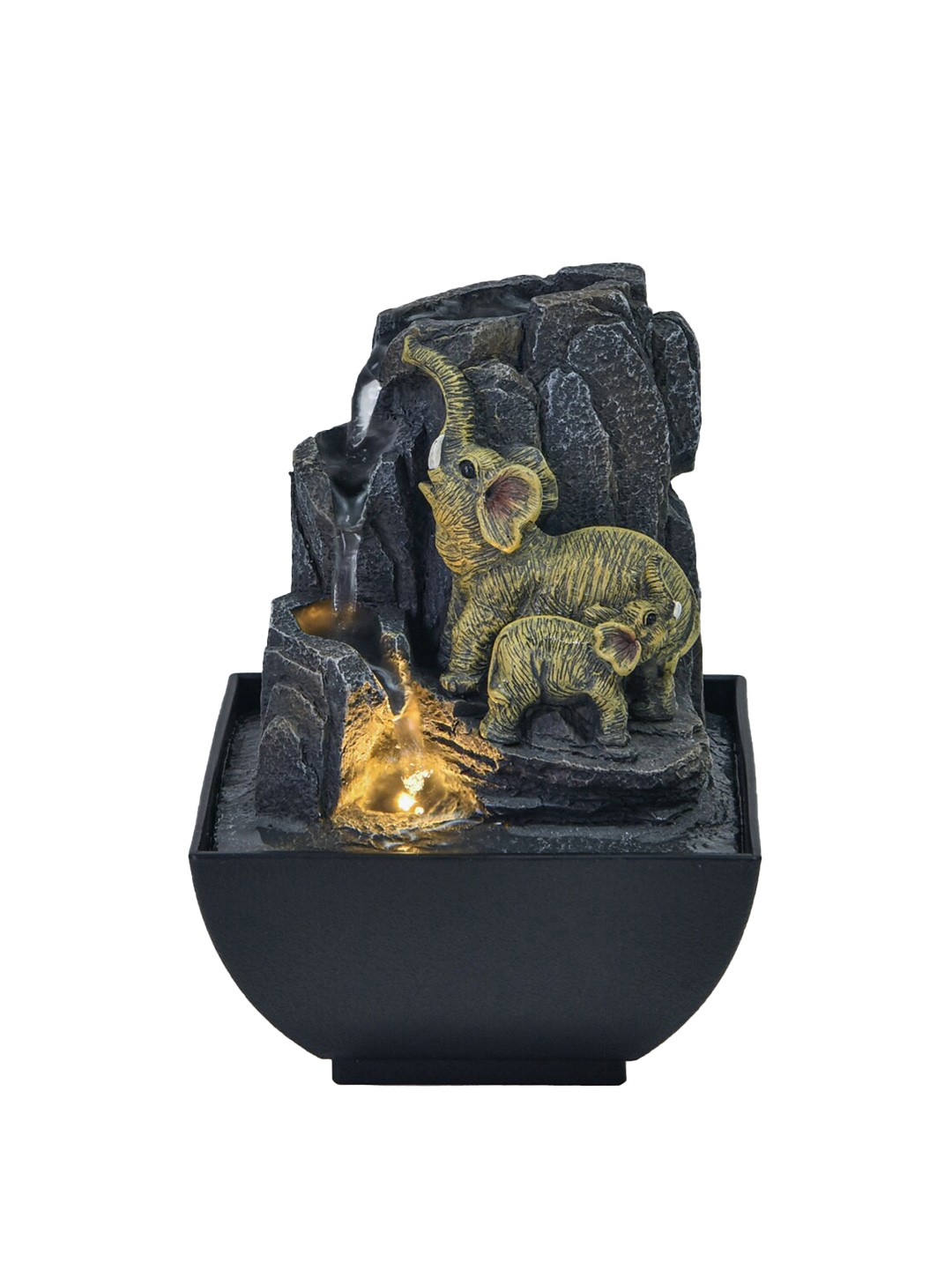 

Home Centre Black & Green Mini Elephant Indoor Fountain