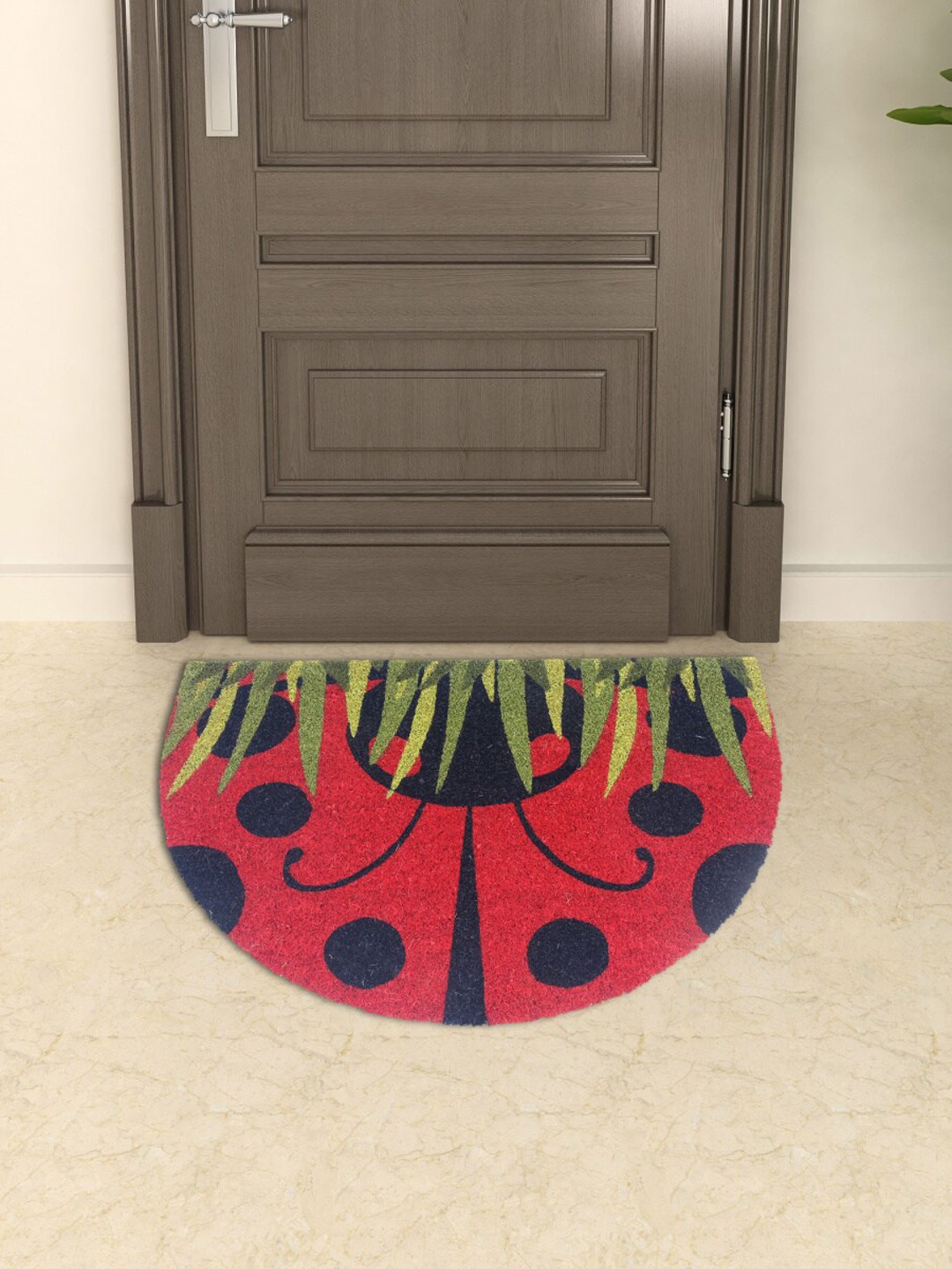 Home Centre Red & Green Printed Anti Skid Coir Doormats