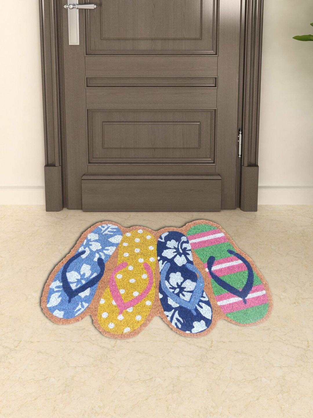 

Home Centre Multicoloured Printed Vinyl Anti-Skid Door Mat, Multi