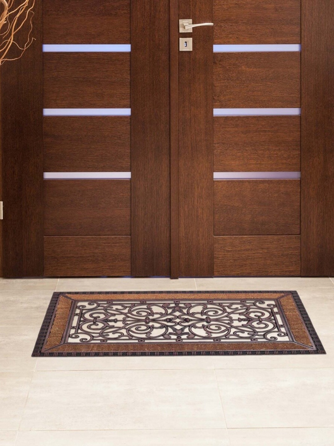 

Home Centre Brown Printed Anti-Skid Doormat