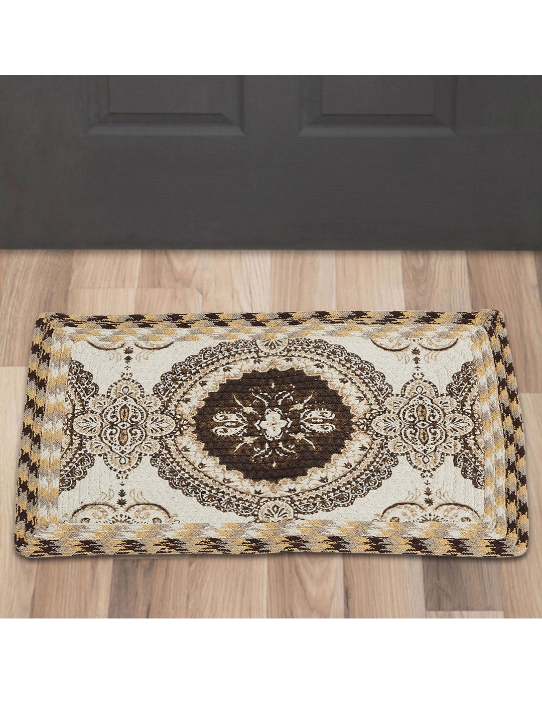 

Home Centre Beige Printed Cotton Doormat