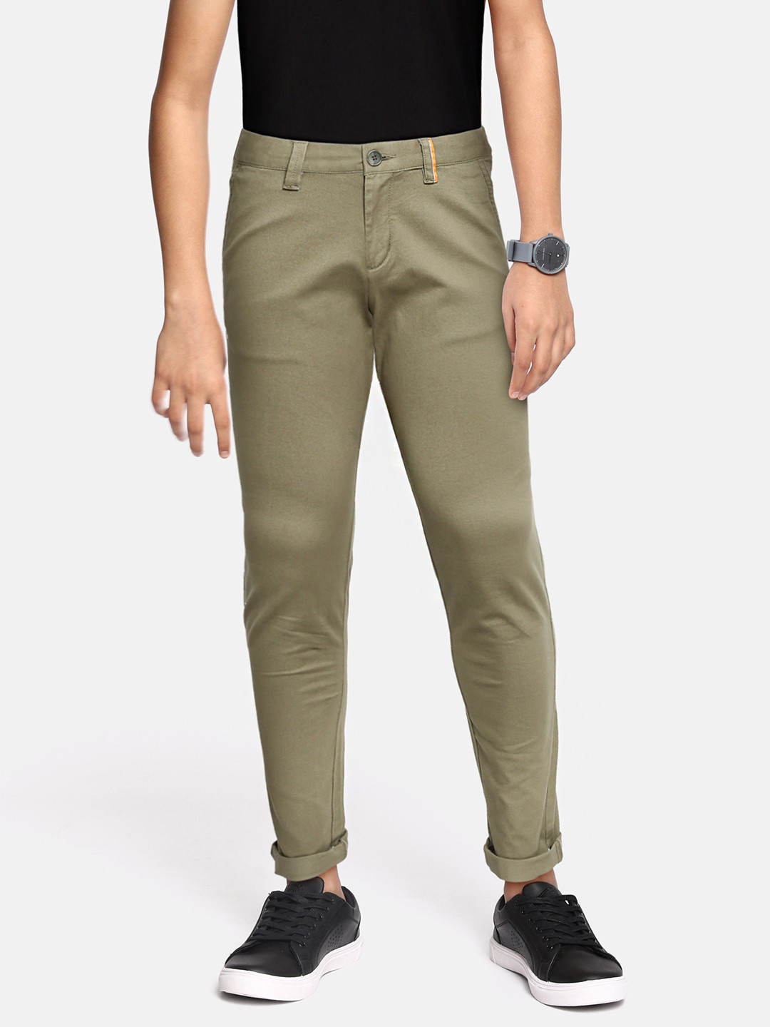 

Indian Terrain Boys Olive Green Trousers