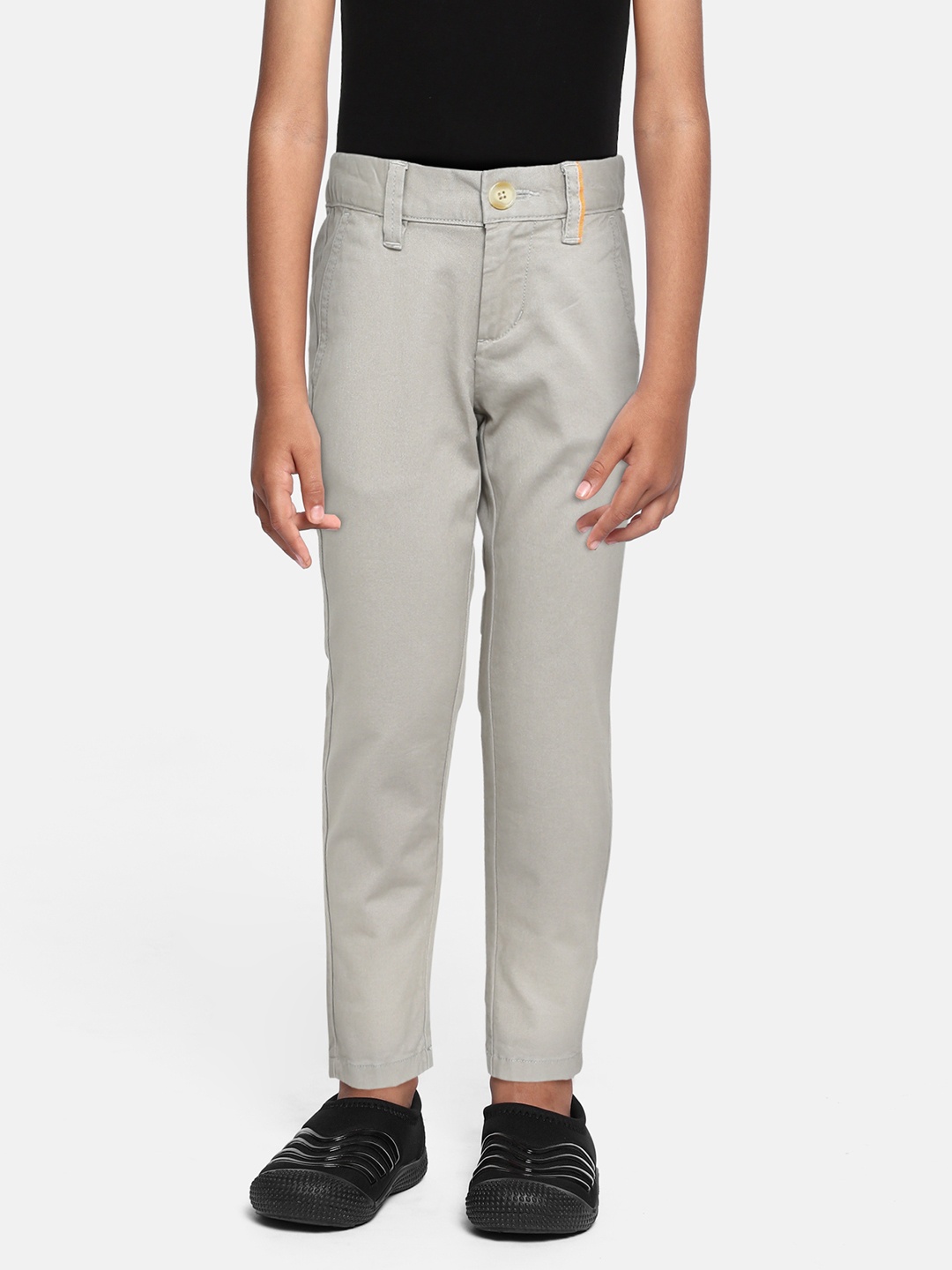 

Indian Terrain Boys Grey Chinos Trousers