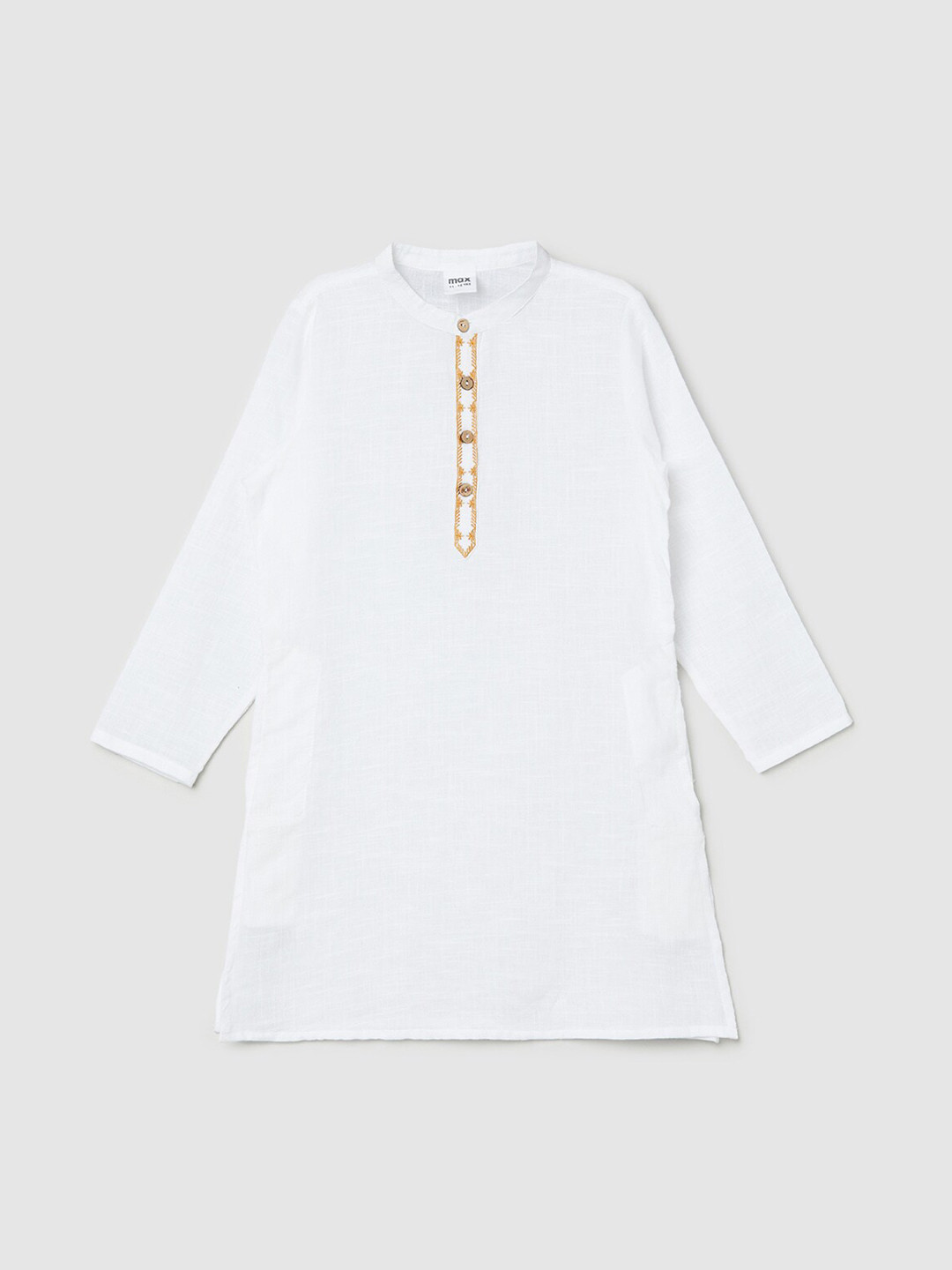

max Boys White Solid Kurta