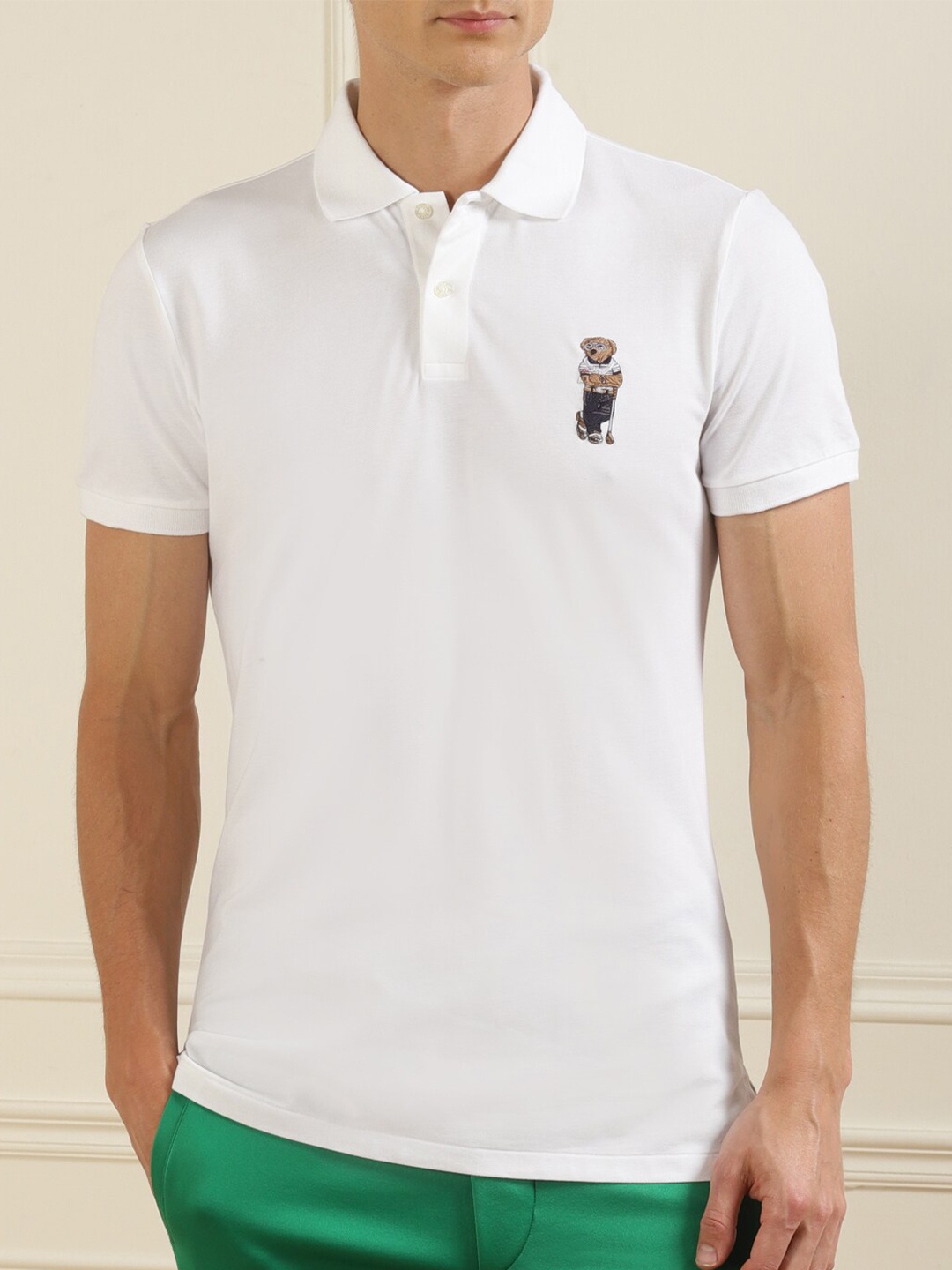 

Polo Ralph Lauren Men White Polo Collar T-shirt