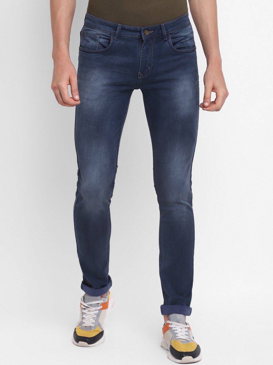 

Turtle Men Blue Narrow Tapered Fit Heavy Fade Jeans
