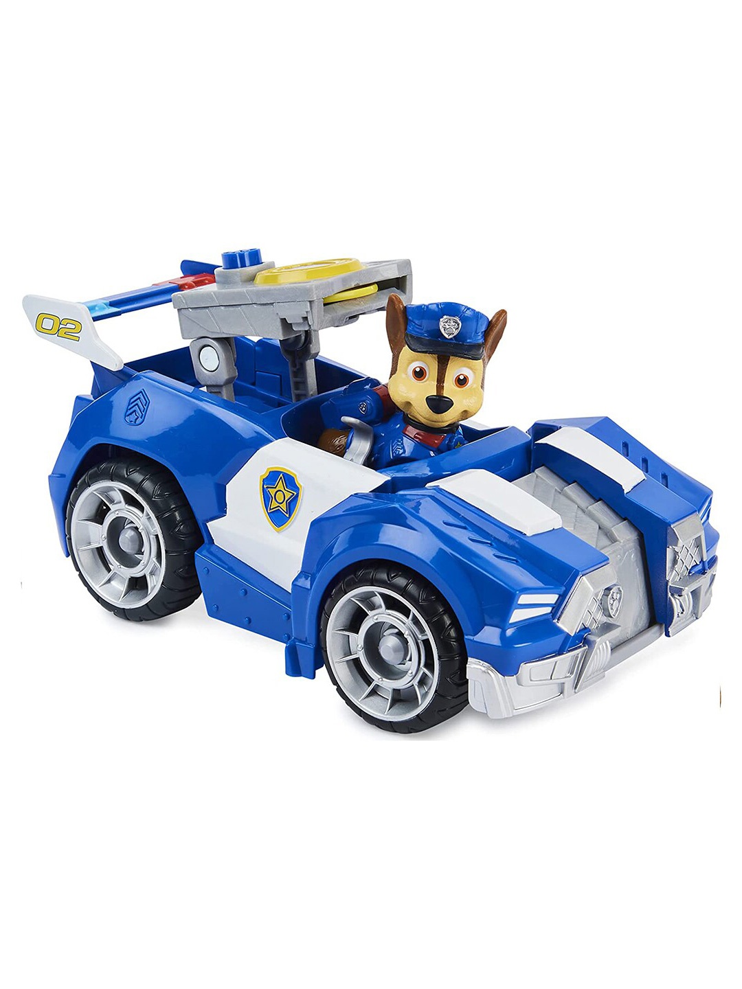 

PAW PATROL Kids Blue Transforming Toy Car With Collectible Action Figure