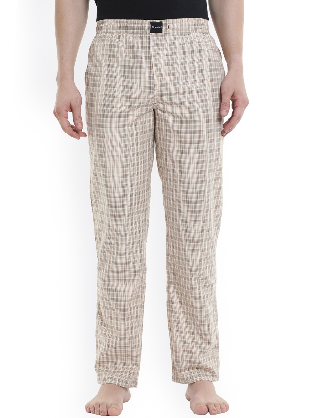 

DON VINO Men Beige Checked Lounge Pants