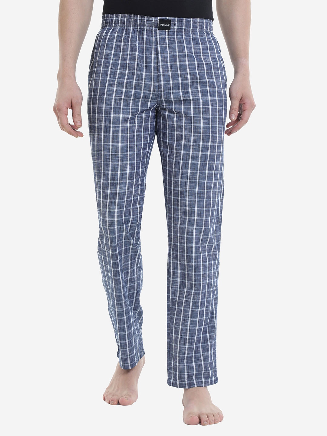 

DON VINO Men Blue Checked Lounge Pants