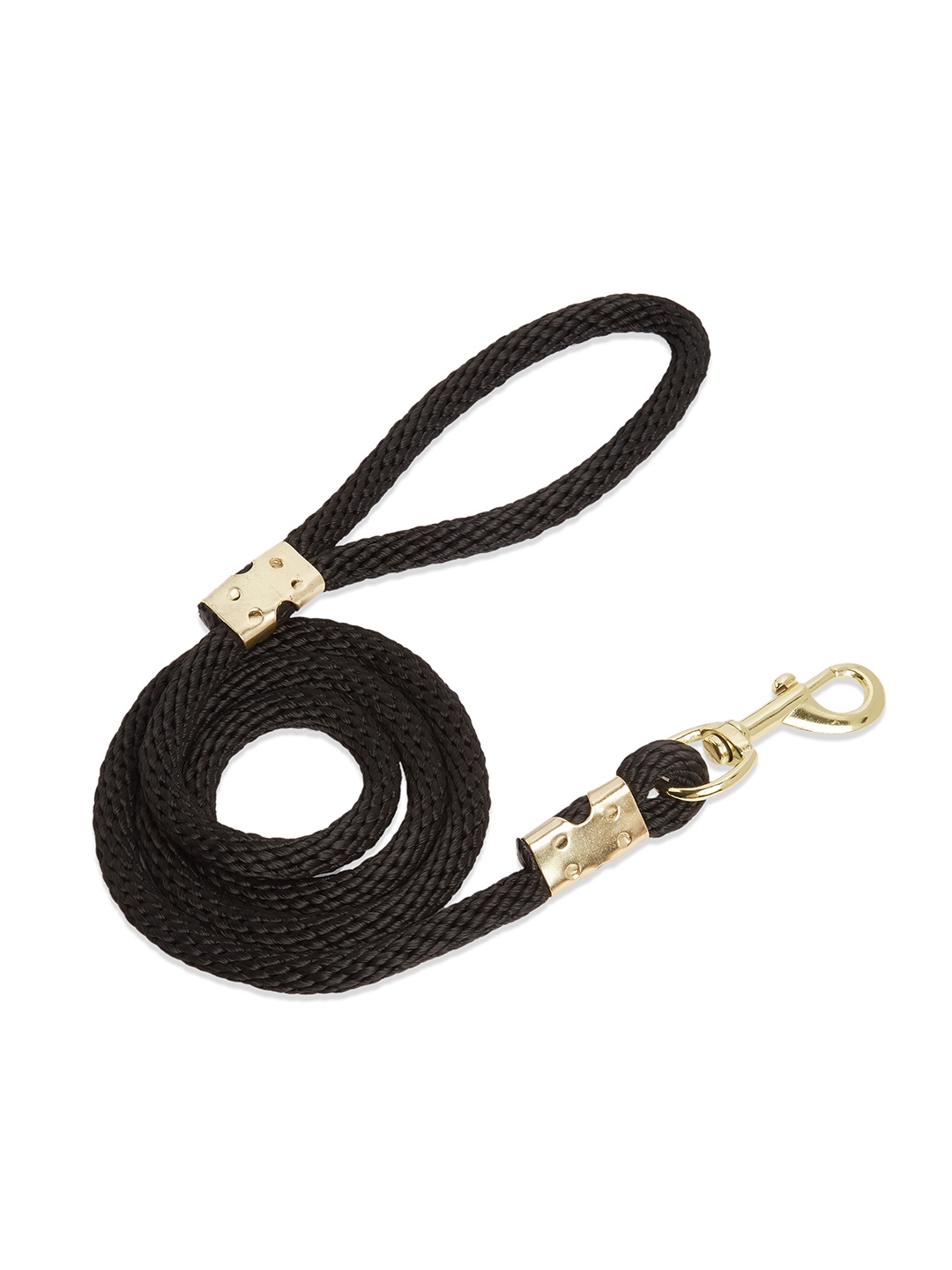 

thepawpstarco Kids Black & Gold-Toned Self Design Dog Training Leash