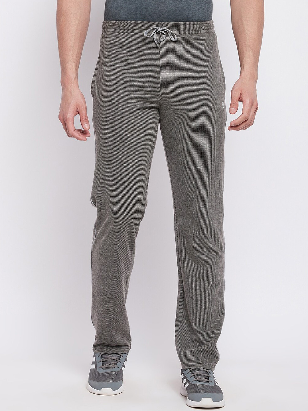 

NEVA Men Grey Solid Cotton Track Pants