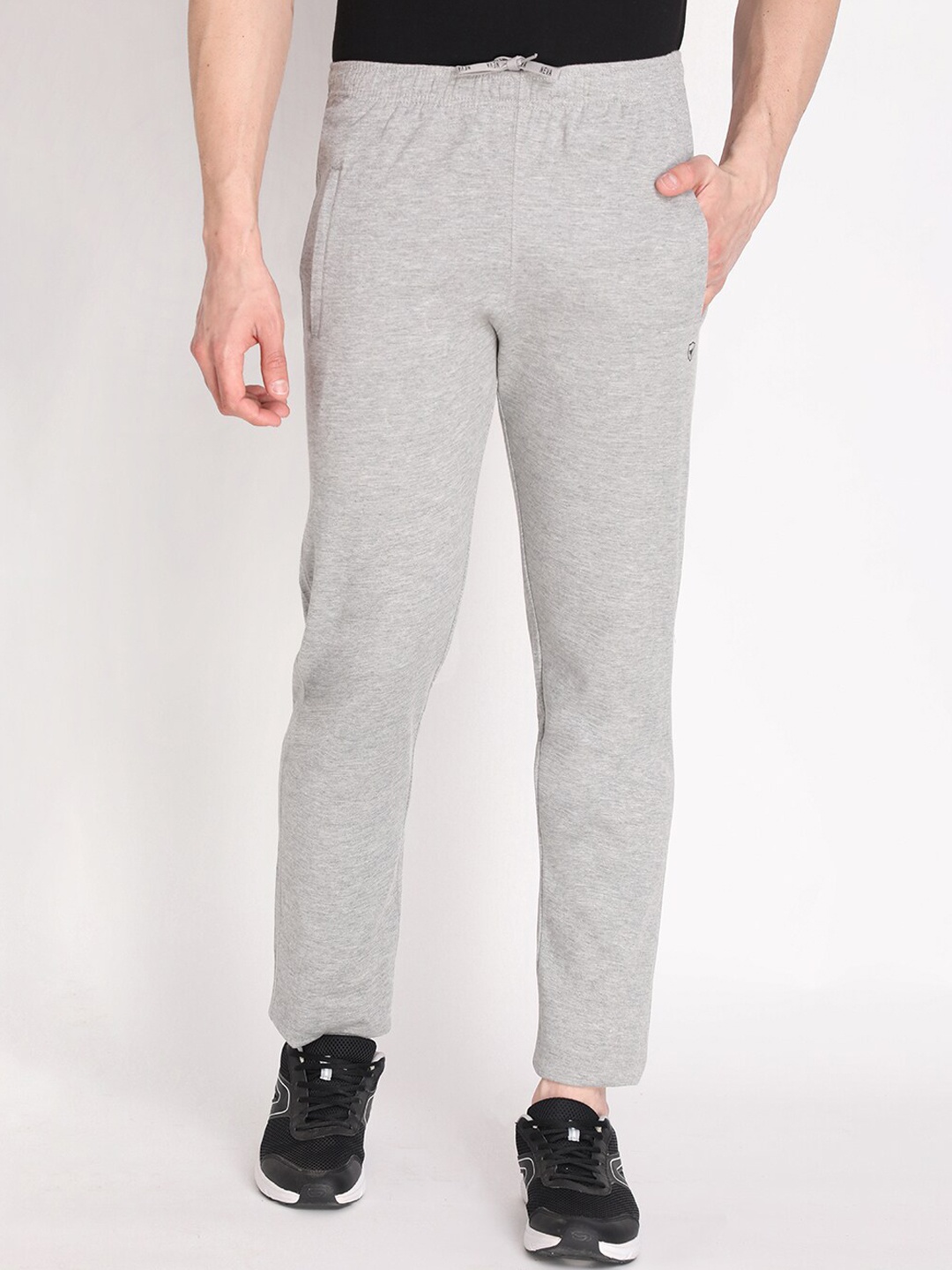 

NEVA Men Grey Solid Cotton Track Pants