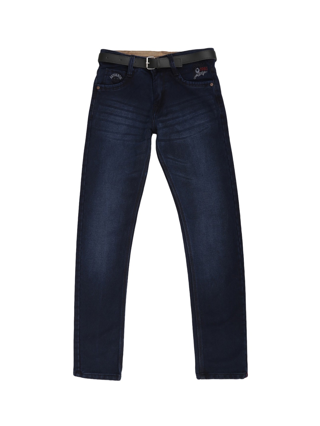 

V-Mart Boys Blue Classic Mildly Distressed Light Fade Dobby Stretchable Jeans