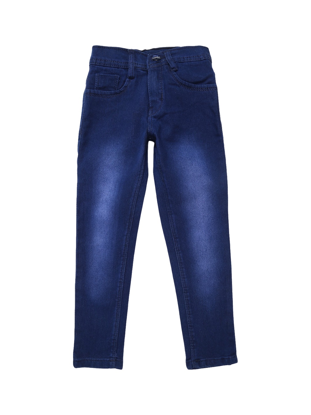 

V-Mart Girls Blue Classic High-Rise Slim Fit Heavy Fade Cotton Jeans