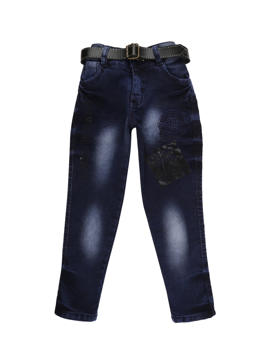 

V-Mart Boys Blue Classic Regular Fit Heavy Fade Jeans