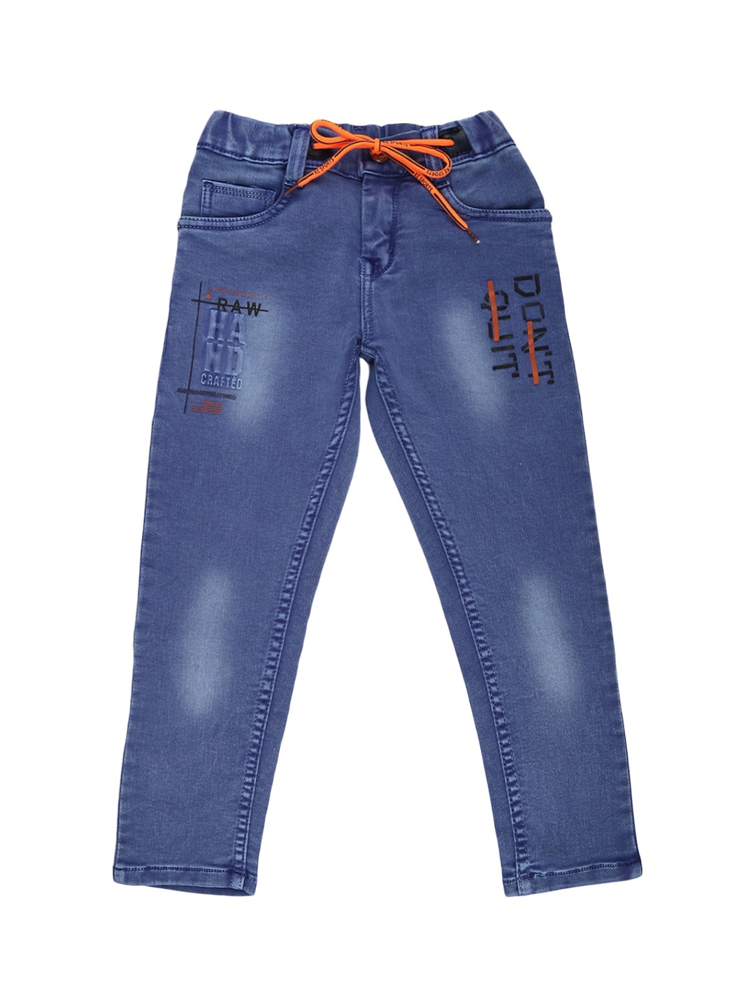 

V-Mart Boys Blue Classic Heavy Fade Printed Jeans