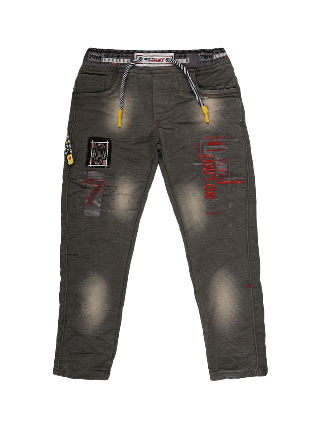 

V-Mart Boys Grey Classic Heavy Fade Jeans