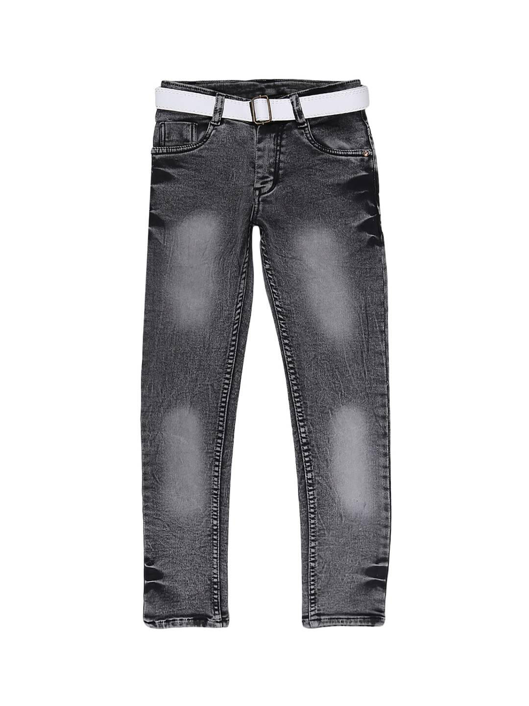 

V-Mart Boys Black Classic Regular Fit Heavy Fade Jeans