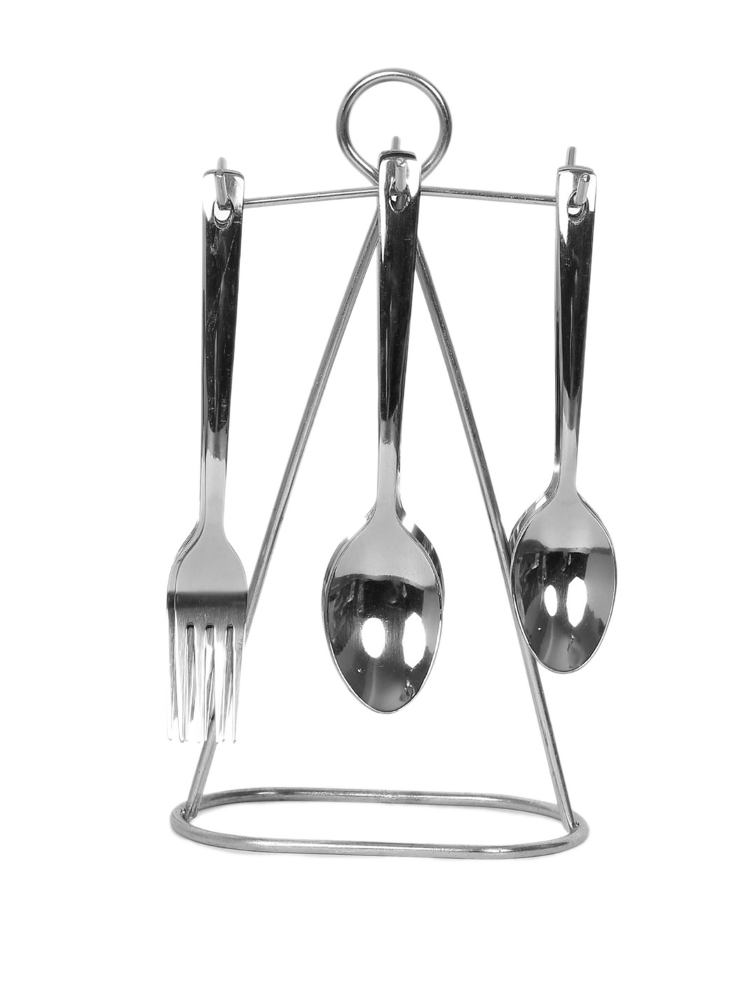 

Home Centre 18 Pieces Glister Stainless Steel Solid Cutlery Set With Stand