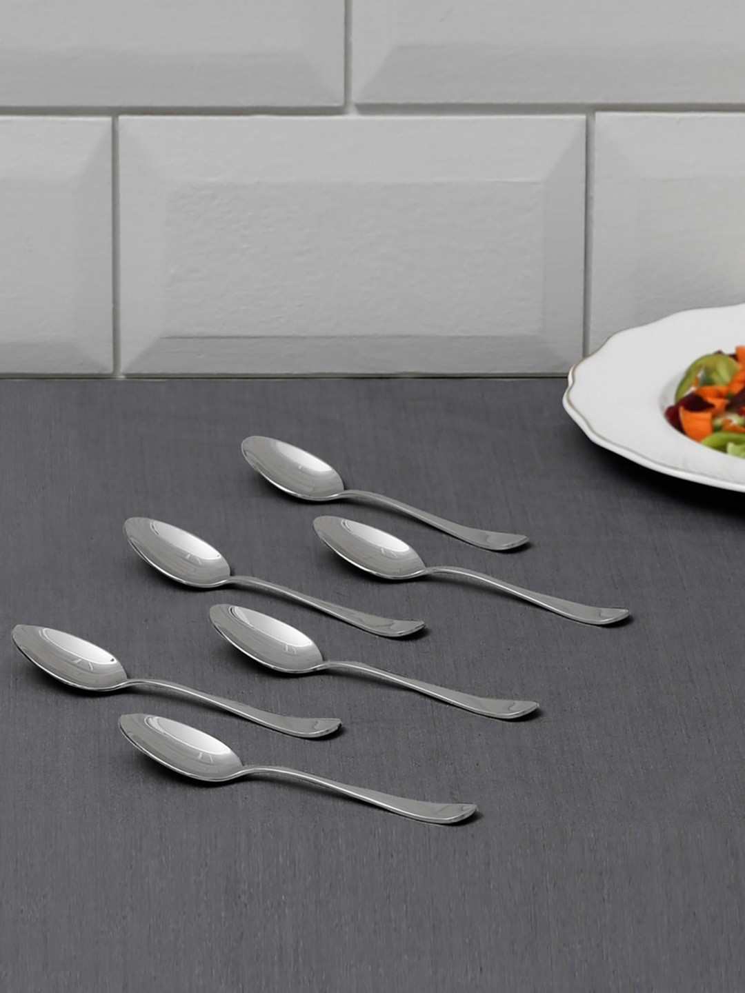 

Home Centre Set Of 6 Silver Stainless Steel Spoons