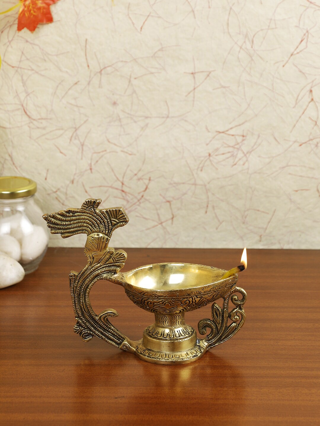 

Imli Street Gold Brass Antique Cup Diya