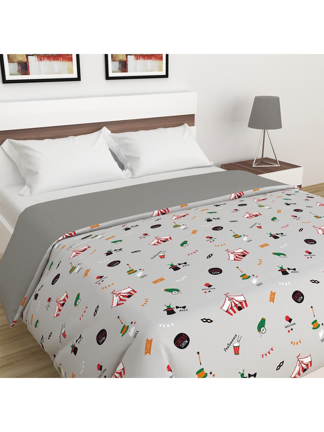 

Home Centre Grey & White Mild Winter 350 GSM Double Bed Blanket