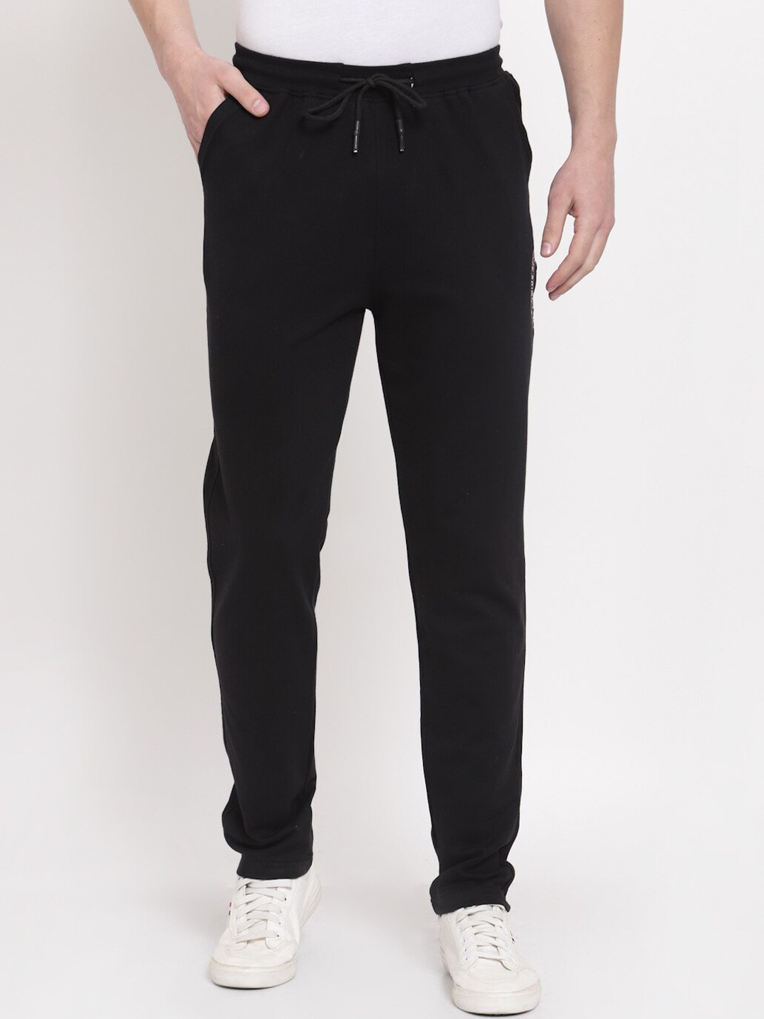 

PAUSE SPORT Men Black Solid Cotton Joggers