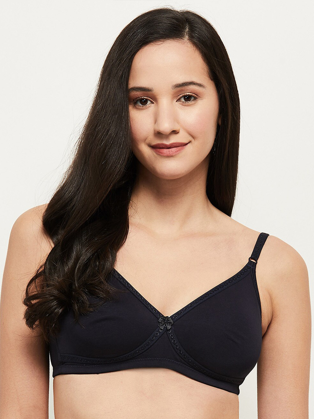 

max Navy Blue Lightly Padded Non-Wired Bra