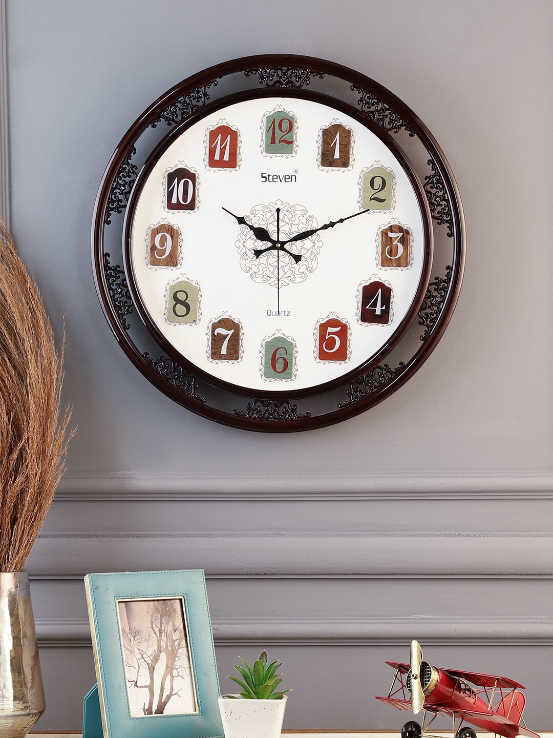 EXIM DECOR Copper Modern Wall Clock 18inch