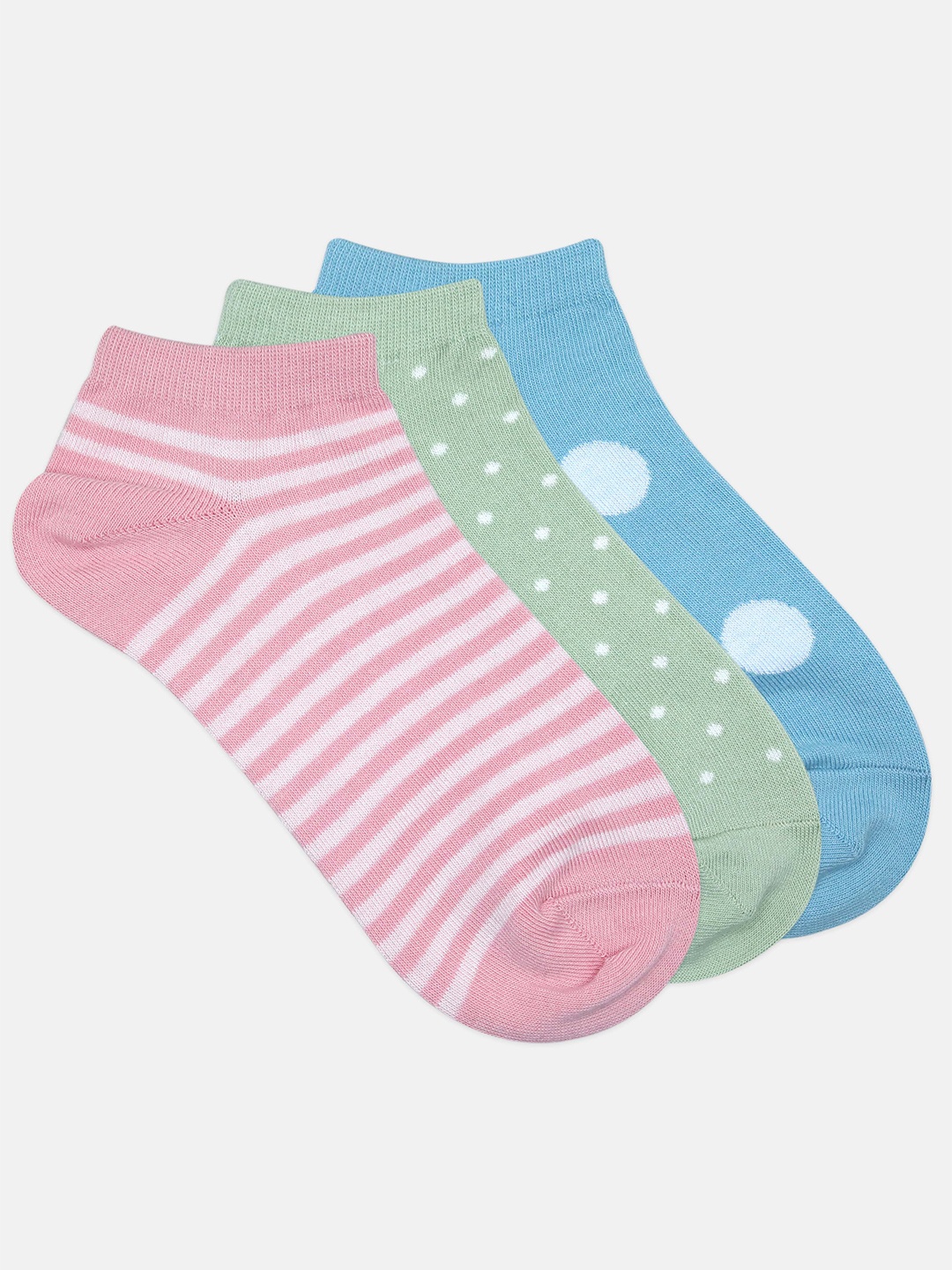

Dressberry Women Pack Of 3 Patterned Ankle Length Socks, Multi