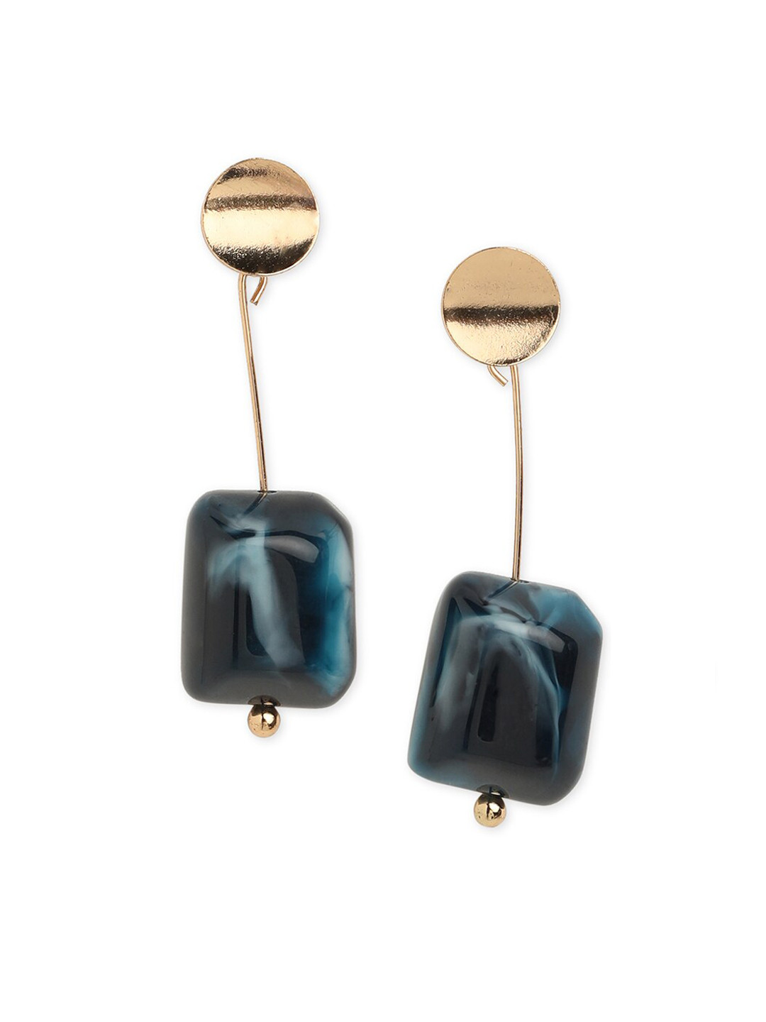 

Blisscovered Blue Contemporary Drop Earrings