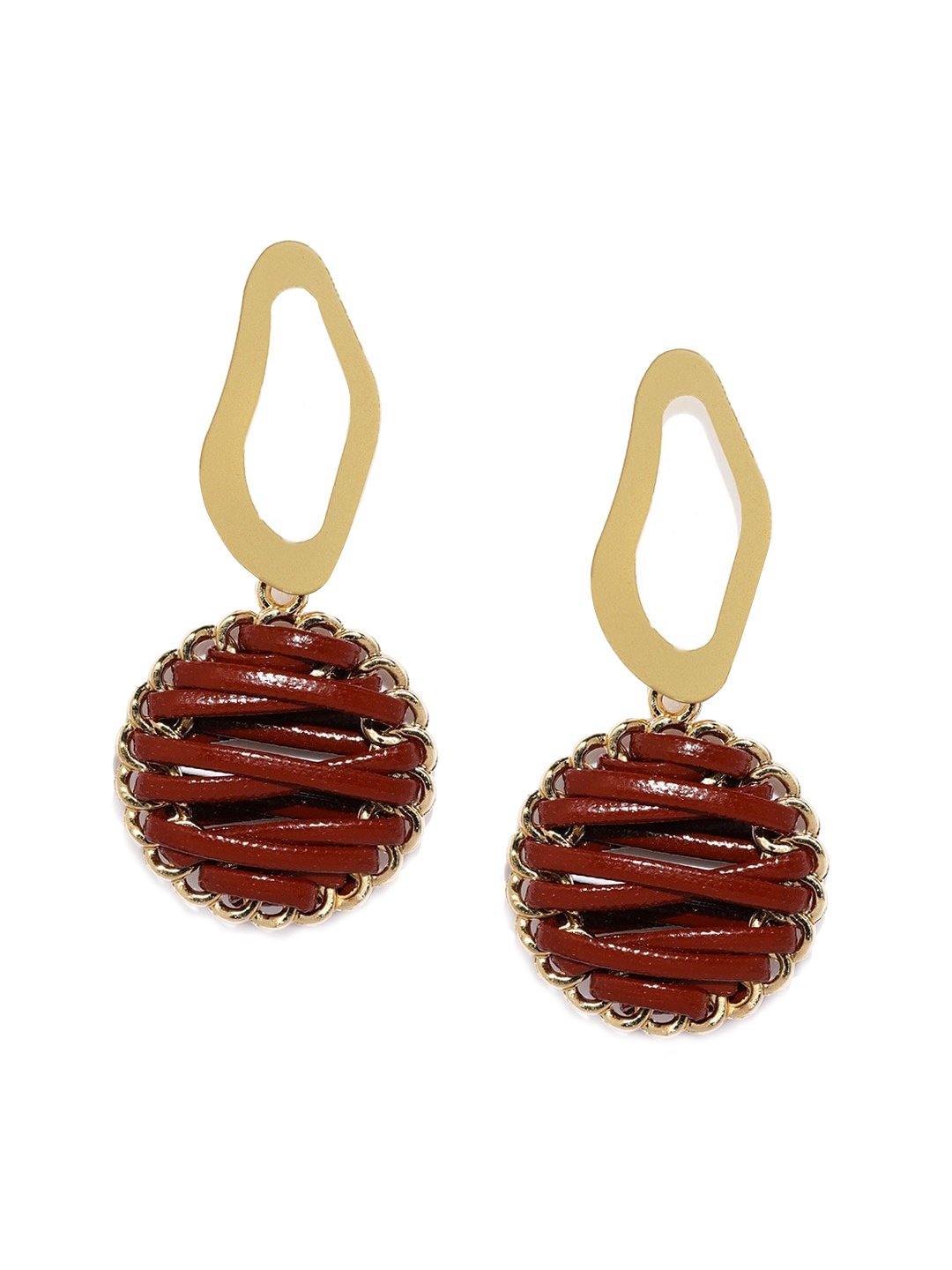 

Blisscovered Red Contemporary Drop Earrings