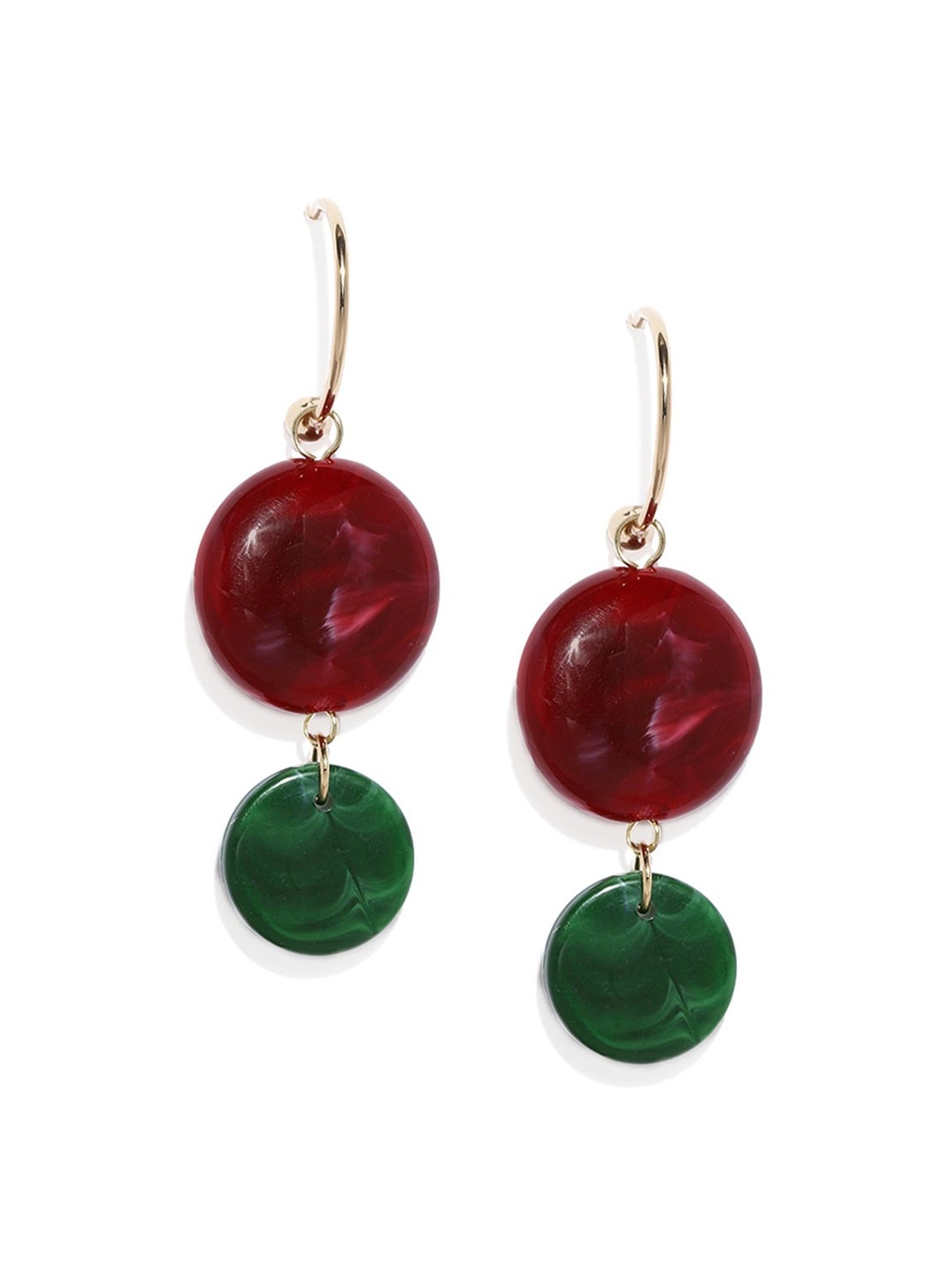 

Blisscovered Red Contemporary Drop Earrings