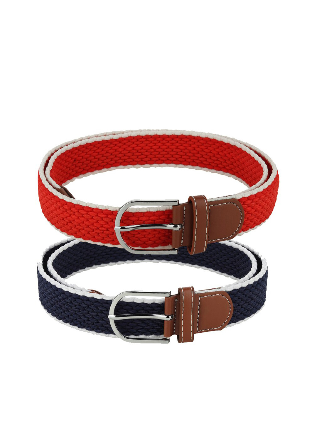 

Kastner Men Multicoloured Set of 2 Textured Canvas Belt, Multi