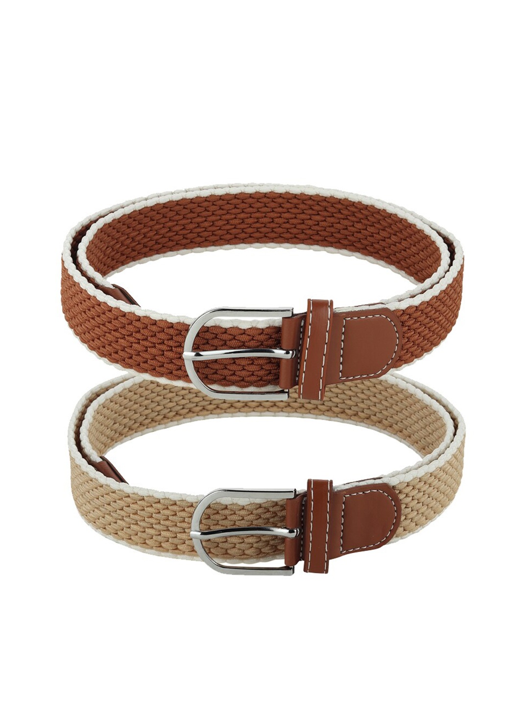 

Kastner Men Set Of 2 Brown & Beige Braided Belt
