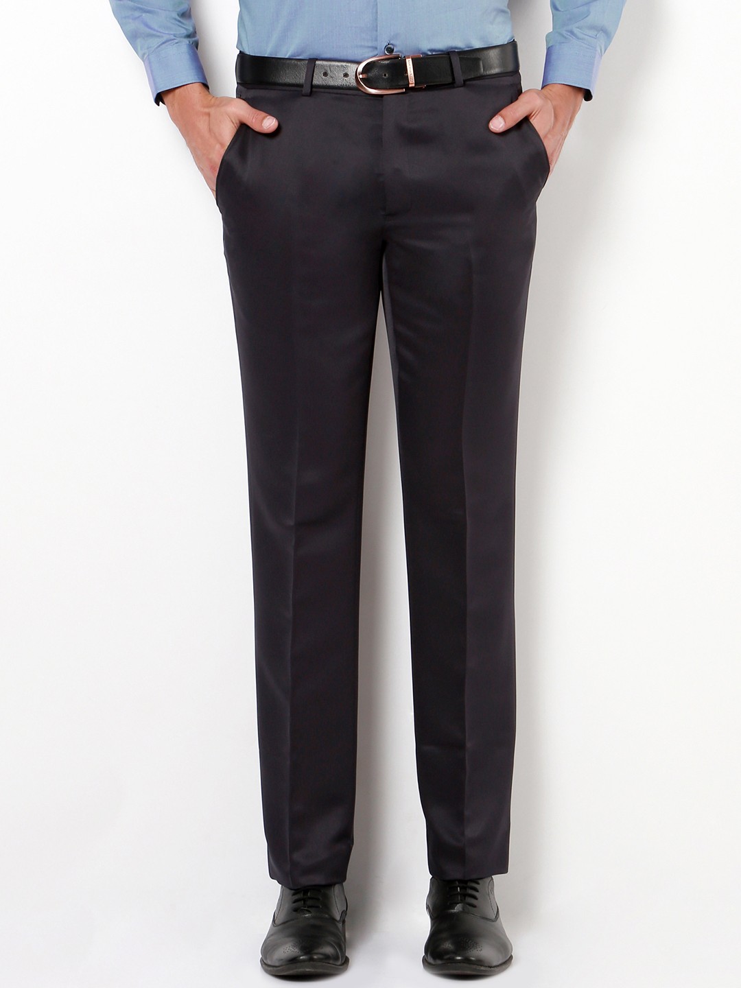 

V Dot by Van Heusen Charcoal Grey Slim Fit Formal Trousers