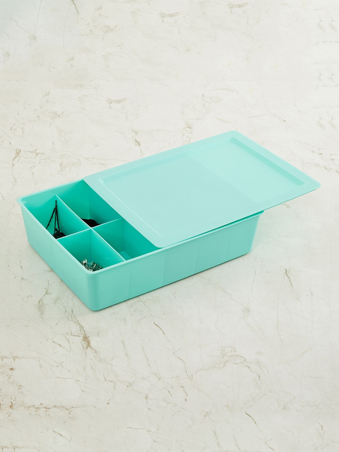 

Home Centre Sea Green Drawer Organiser With Lid