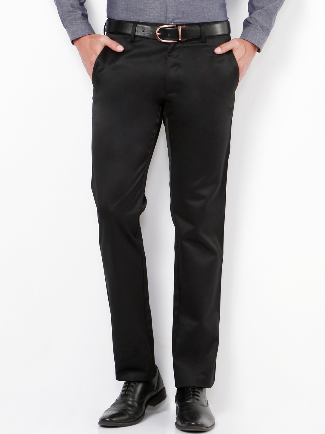 

Van Heusen Black Slim Fit Formal Trousers