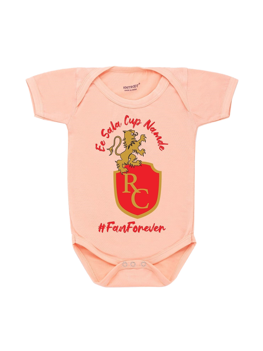 

KNITROOT Peach Printed Cotton Bodysuit
